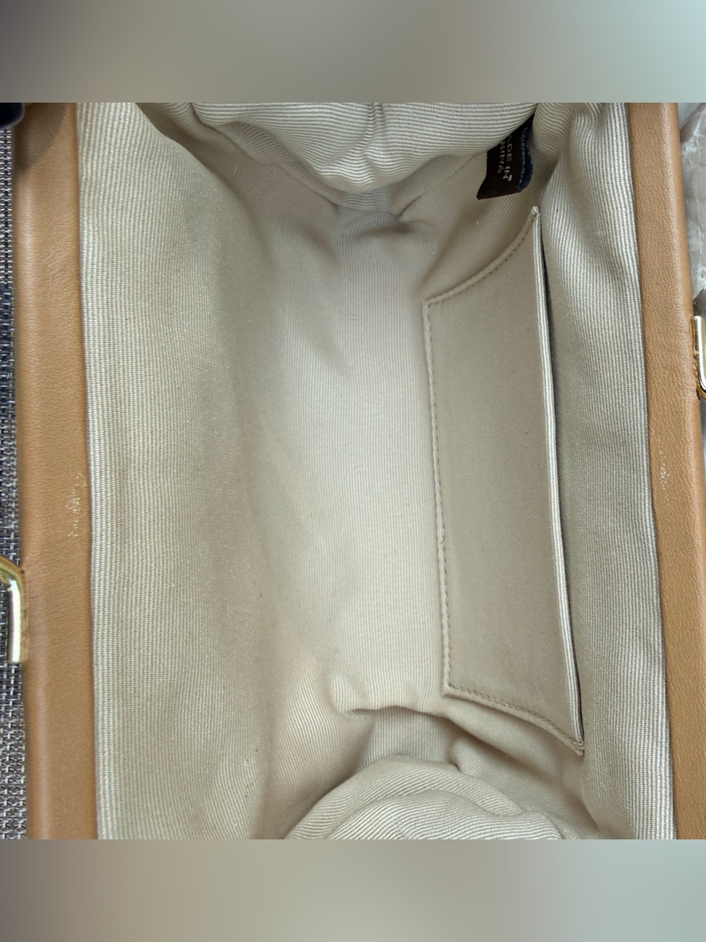 COACH Suede Wristlet Clutch in Tan - Picture 8 of 10